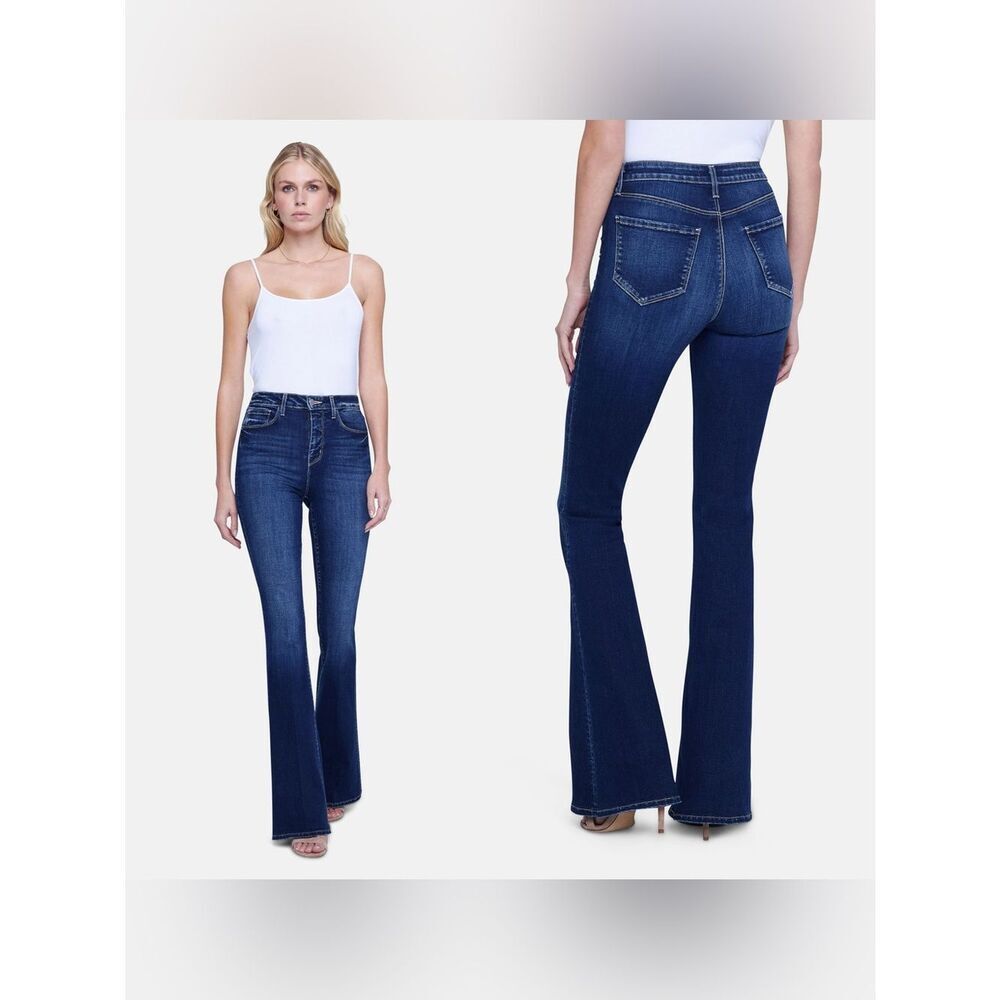 NWT L’AGENCE MARTY HIGH RISE FLARE JEAN “COLUMBIA” dark wash